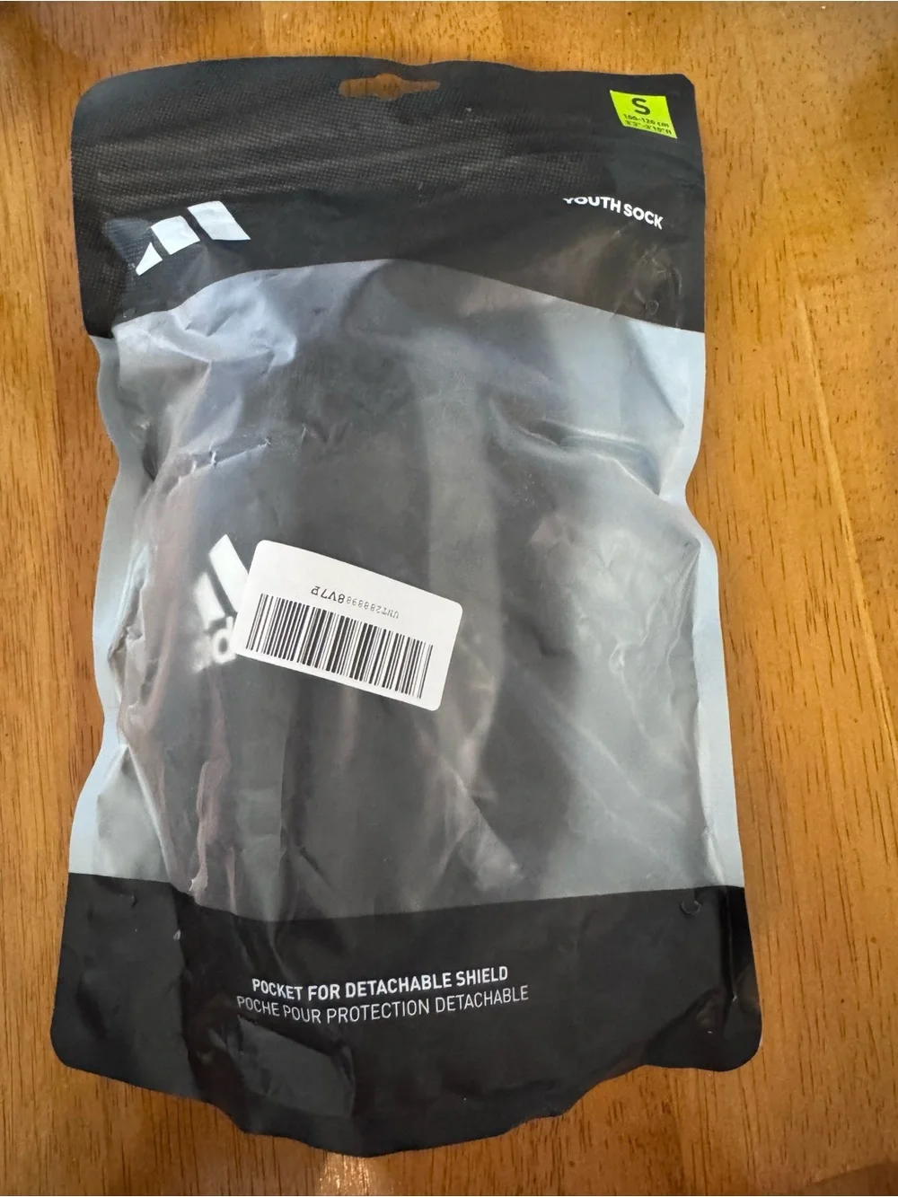 adidas Black Athletic Soccer Socks with Shin Guard Sleeve New Youth Small